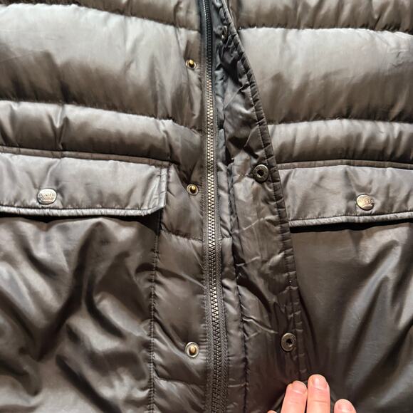 Men's Eddie Bauer Premium Quality Goose Down Black Parka Puffer Jacket Sz Medium - Picture 4 of 8